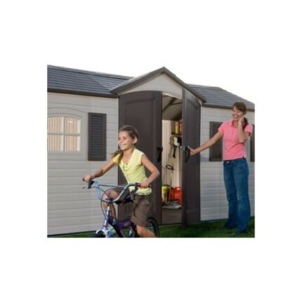Lifetime 15×8 Plastic Garden Storage Shed Kit W/ Floor (6446)