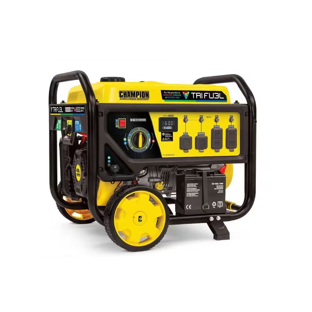 1Champion-Power-Equipment-100008000-Watt-Electric-Start-Gasoline-Propane-and-Natural-Gas-Tri-Fuel-Portable-Generator-CO-Shield-NGLPG-Hoses-1 Champion Power Equipment 10,000/8,000-Watt Electric Start Gasoline Propane and Natural Gas Tri-Fuel Portable Generator, CO Shield, NG/LPG Hoses