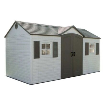 Lifetime 15×8 Plastic Garden Storage Shed Kit W/ Floor (6446)